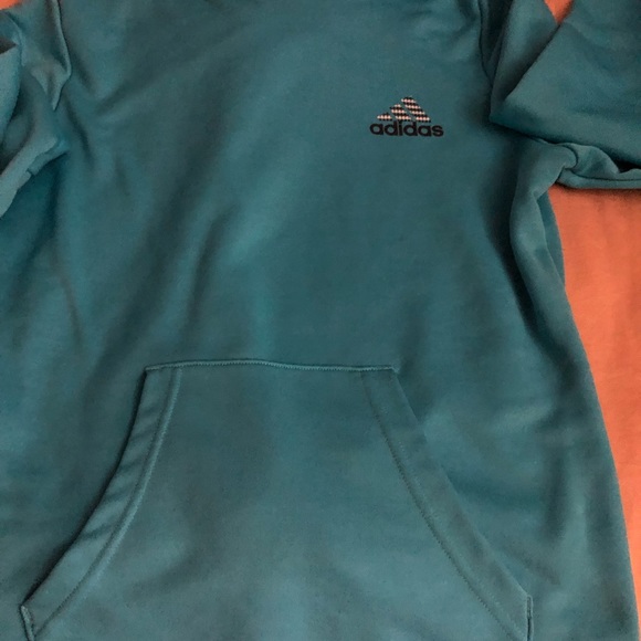 Adidas women’s hoodie sweatshirt-teal with front pocket - Picture 2 of 7